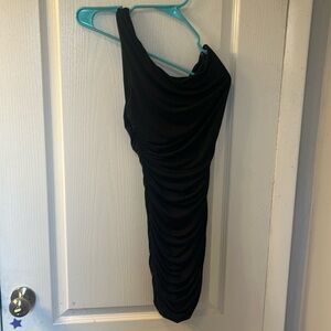 Black one shoulder dress